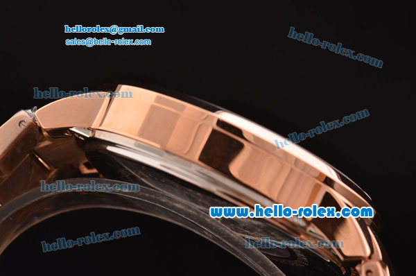 Emporio Armani Chrono Miyota OS20 Quartz Rose Gold Case with Rose Gold Strap Blue Dial - Click Image to Close